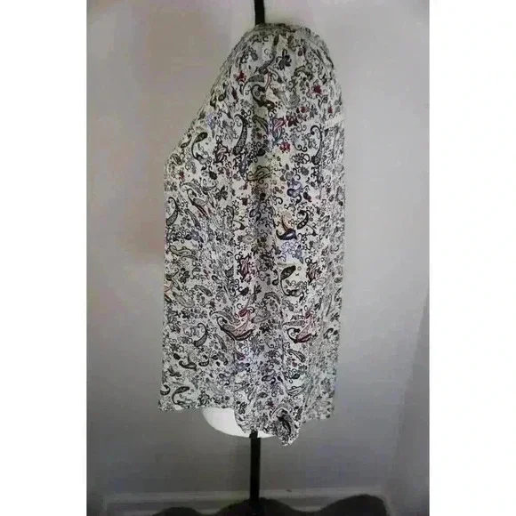 Collective Concepts Paisley Floral Blouse, Size MP - Picture 6 of 14